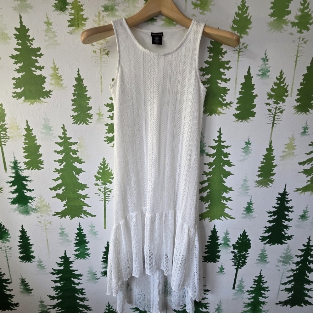 Paper Doll White High-Low Lace Dress